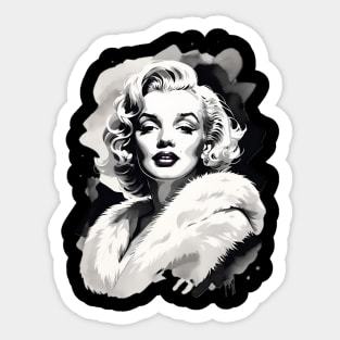 Marilyn Monroe Illustration Fanart Sticker